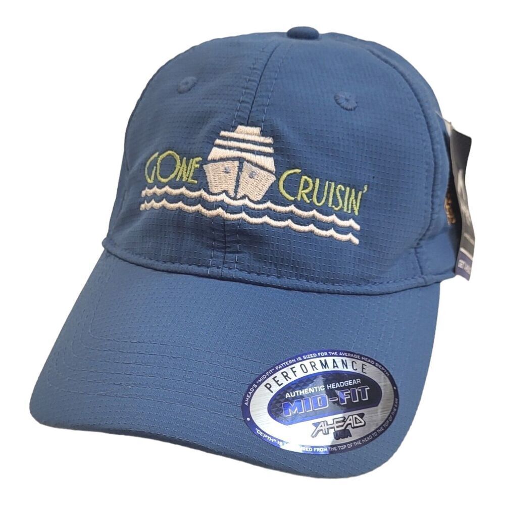 Disney Gone Cruisin' 2019 6 Panel Hat - Blue - Embroidery - Ahead Mid Fit Womens